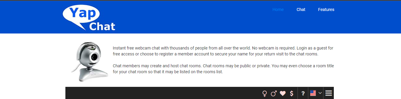 Free chat with creating rooms