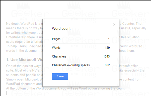 How to Count Words in WordPad – Three Alternate Ways